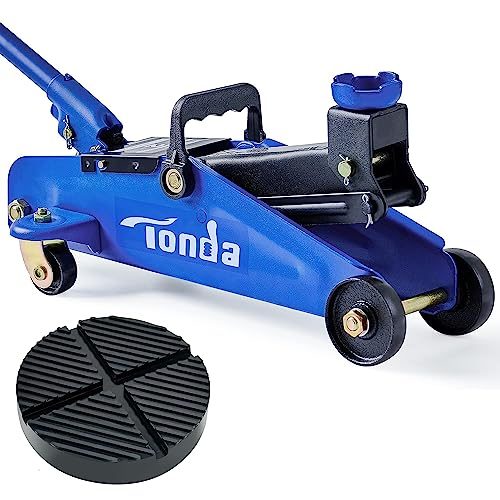 TONDA Blue Floor Jack with Rubber Pad