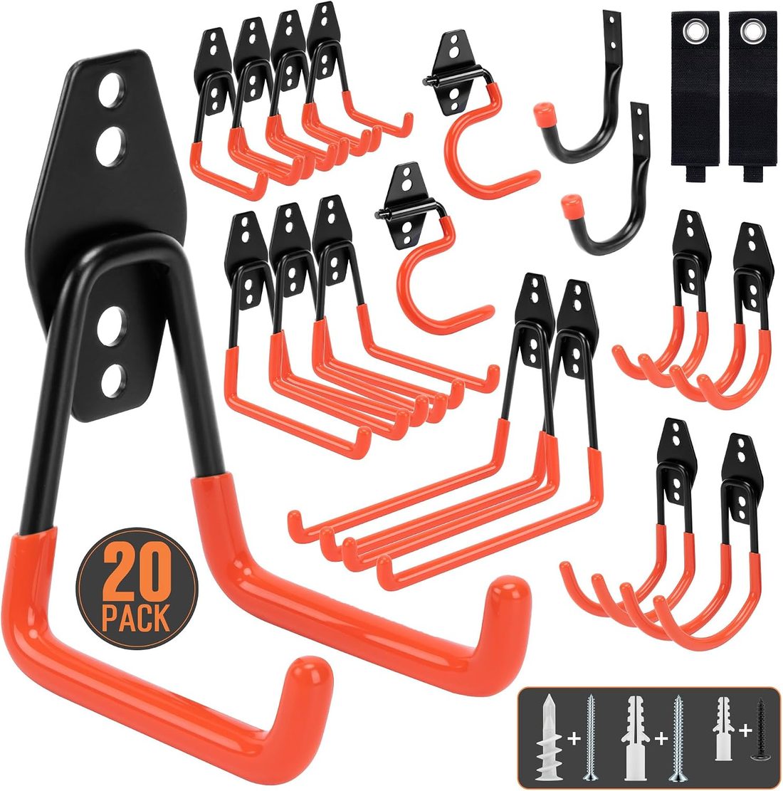 TONDA Garage Hooks, 20 Pack Set