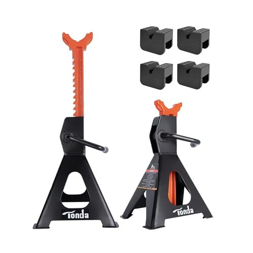 TONDA 3 Ton Jack Stands with Stand Pads, 4 Pack