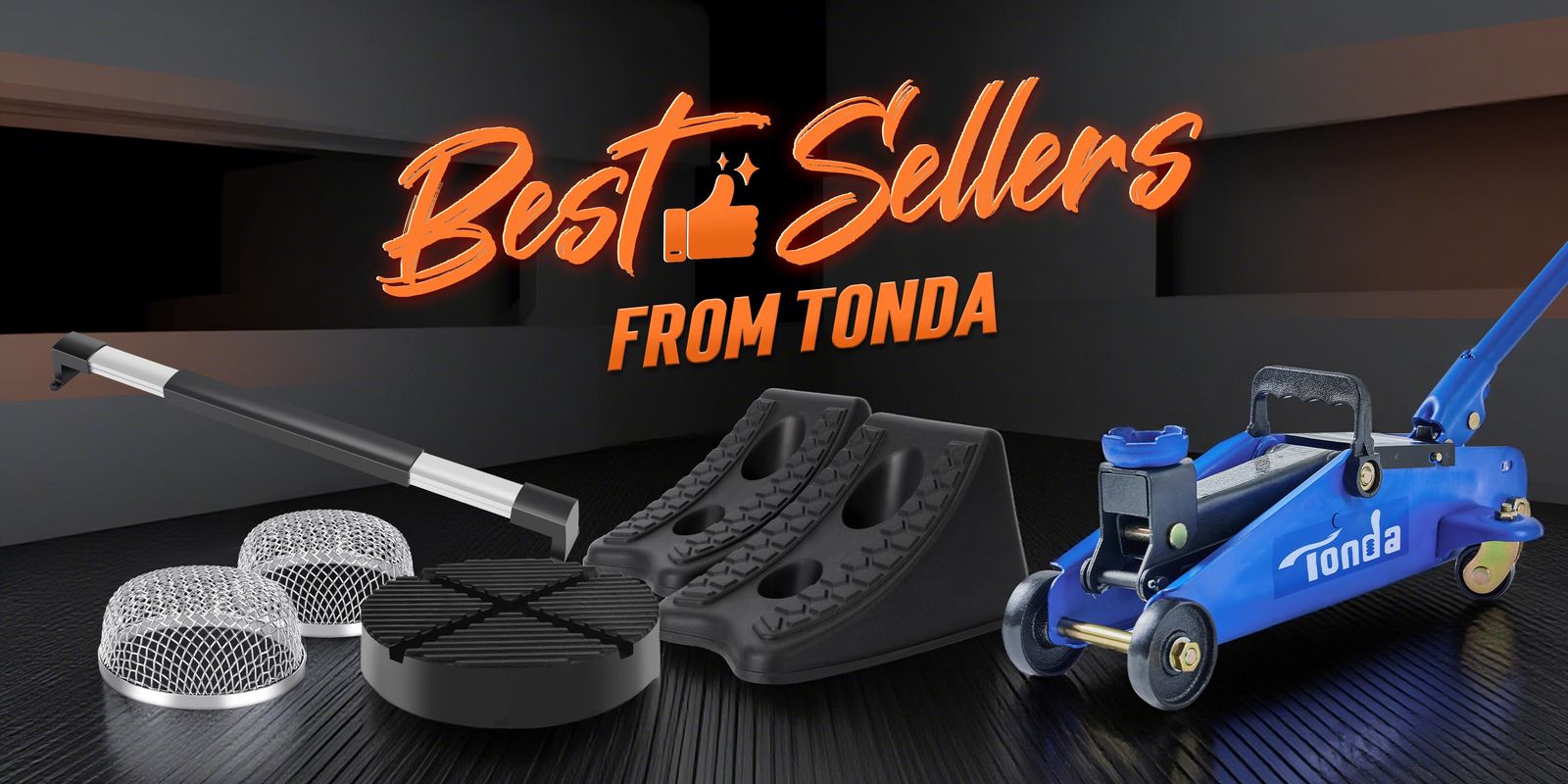 Best sellers from TONDA — pads, chocks, stands and the blue jack